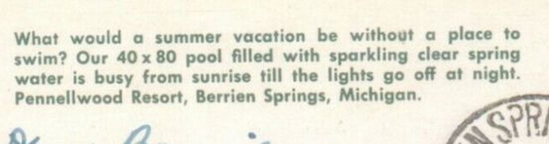Pennellwood Resort - Vintage Postcard